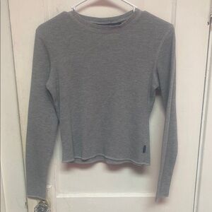 Gray Long Sleeve Women's Top
